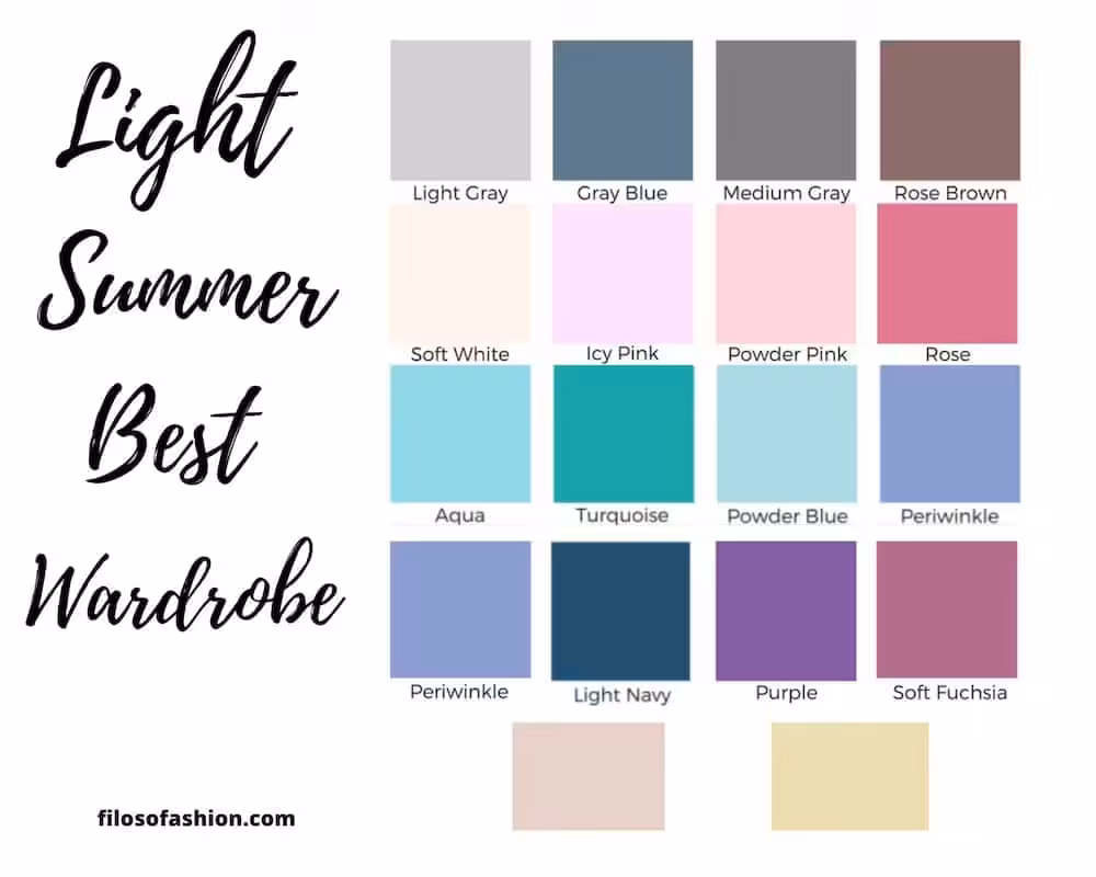 light summer color palette
