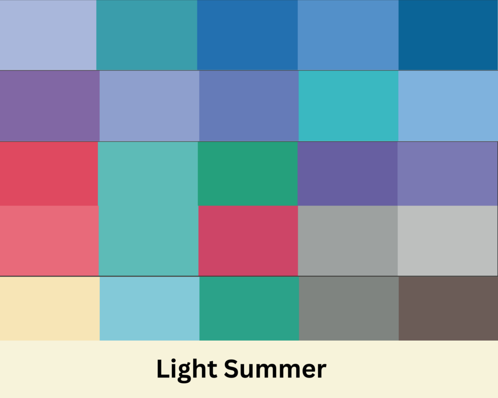 light summer color palette