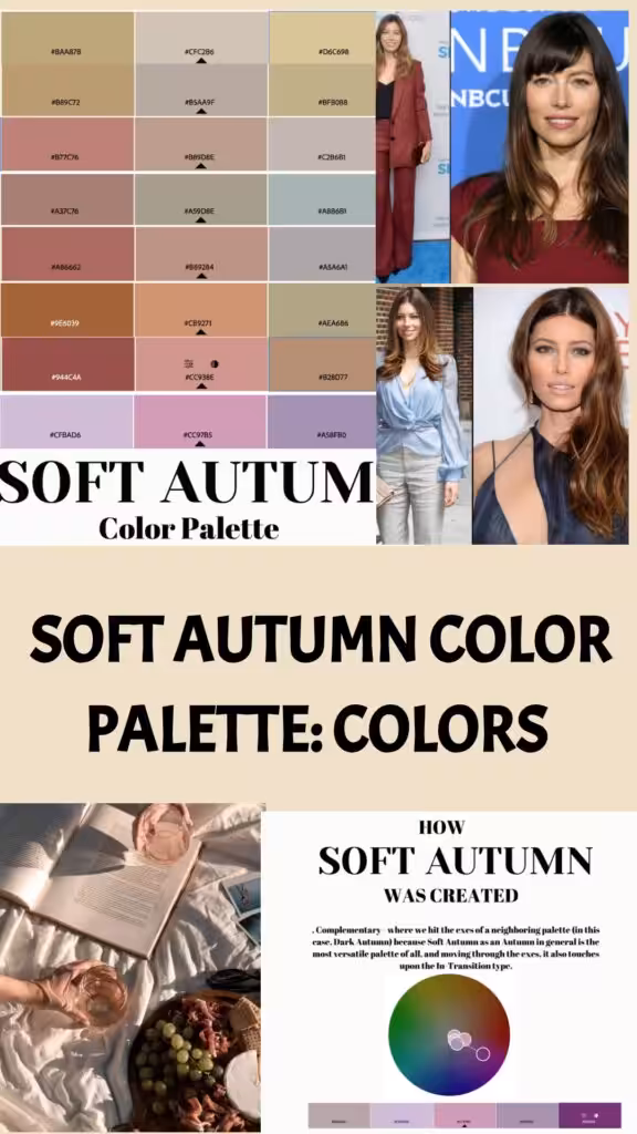 soft autumn color palette for wardrobe and skin