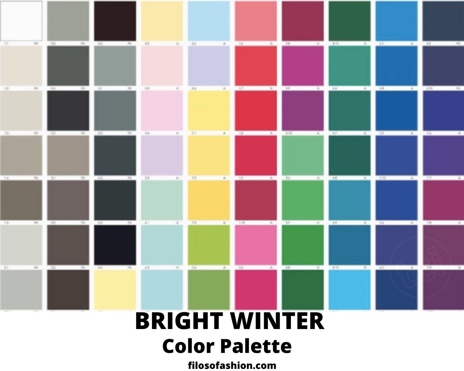 Bright Winter Color Palette For Wardrobe And Makeup
