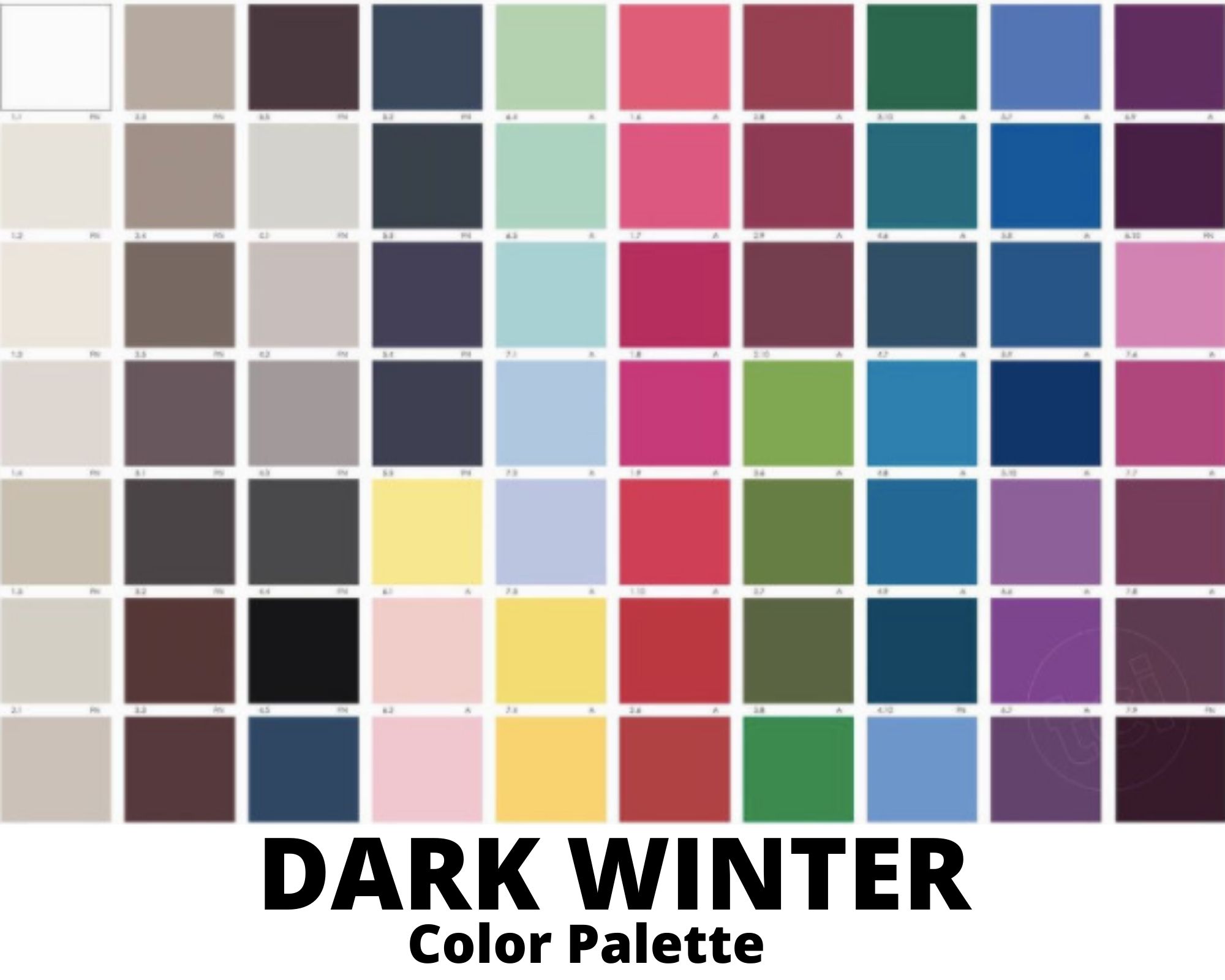 Dark Winter Color Palette For Wardrobe And Makeup