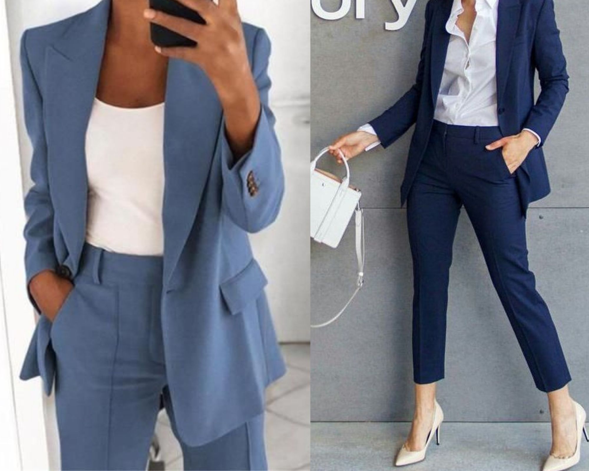 The Color Palette With Blue For The Capsule Wardrobe