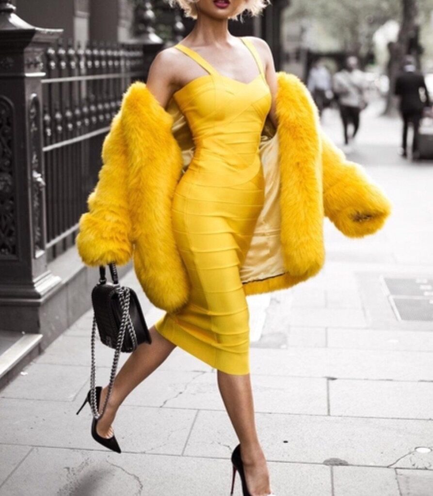 Callie Yellow Bandage Dress Medium Yellow 90 rayon 9 nylon 1 spandex