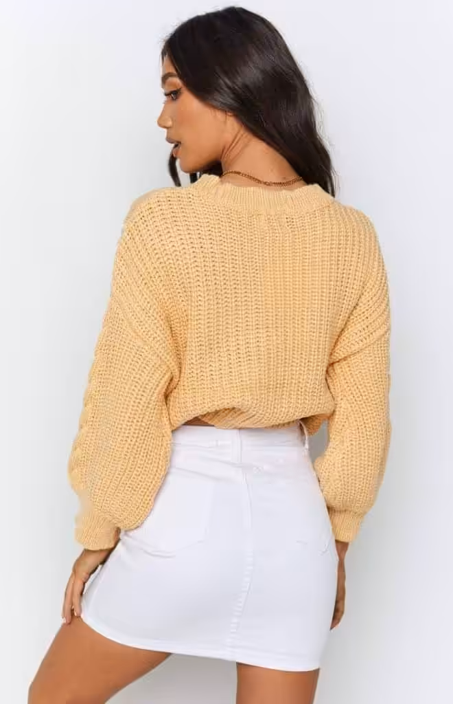 Clouds Above Knit Jumper Peach