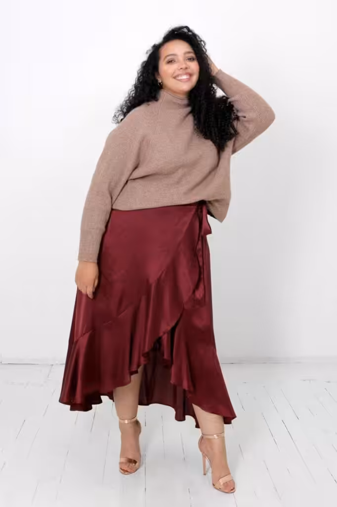 Satin Juliette Wrap Skirt