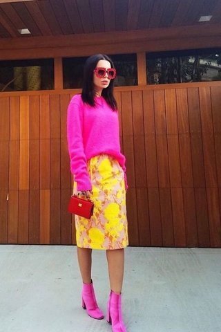 small Fustany fashion style ideas pink and yellow outfit combination ideas 5