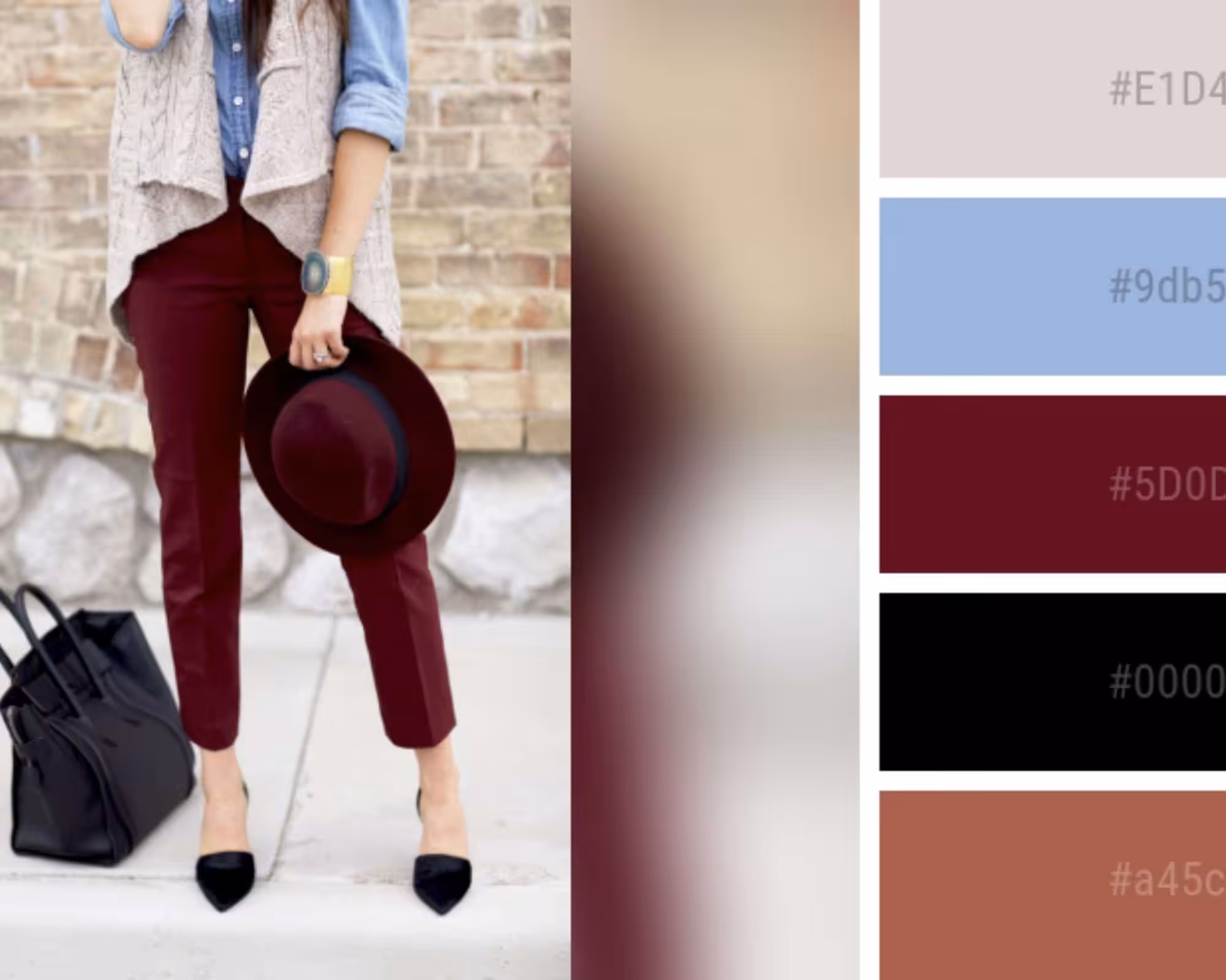 which colors go with burgundy