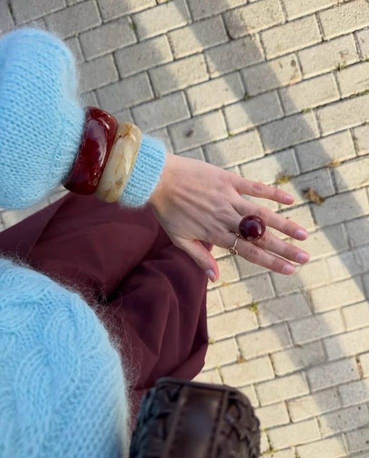 burgundy and blue