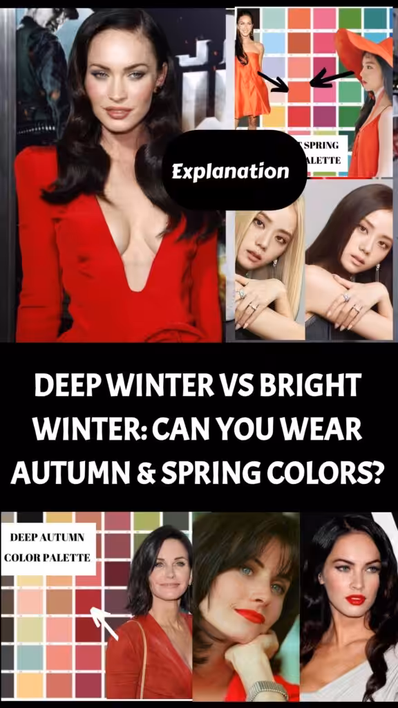 deep winter vs bright winter color palette