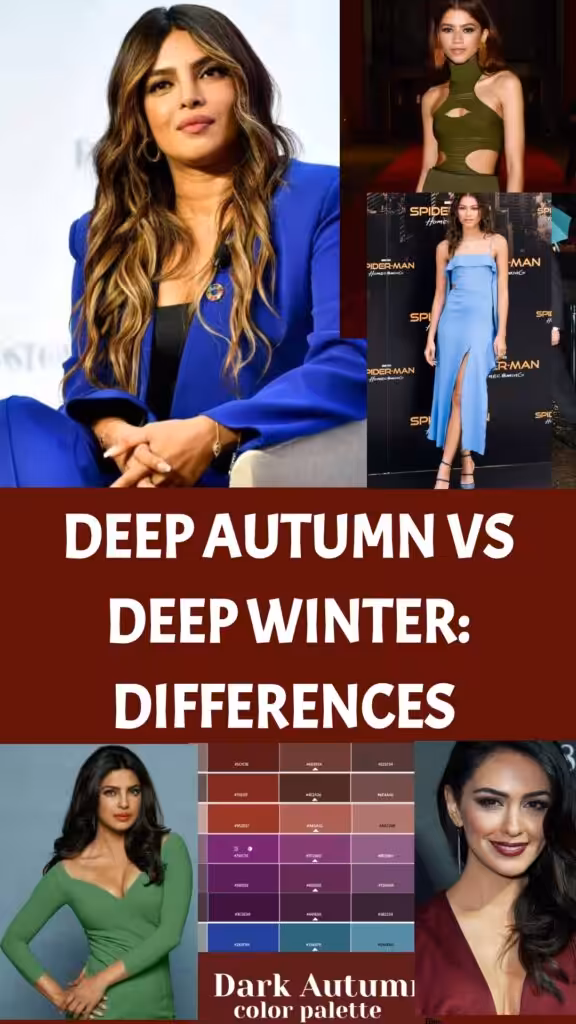 deep autumn vs deep winter color palette