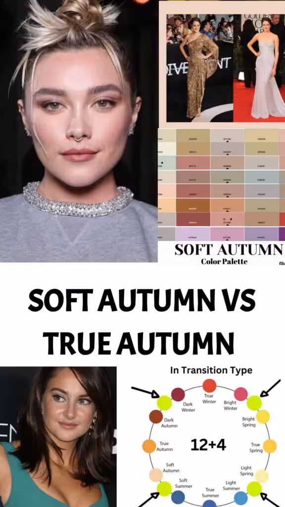 soft autumn vs true autumn color palette
