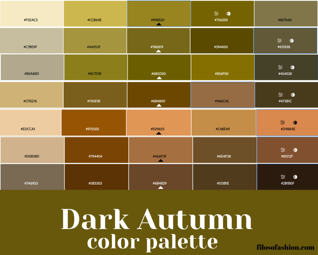 dark autumn color palette