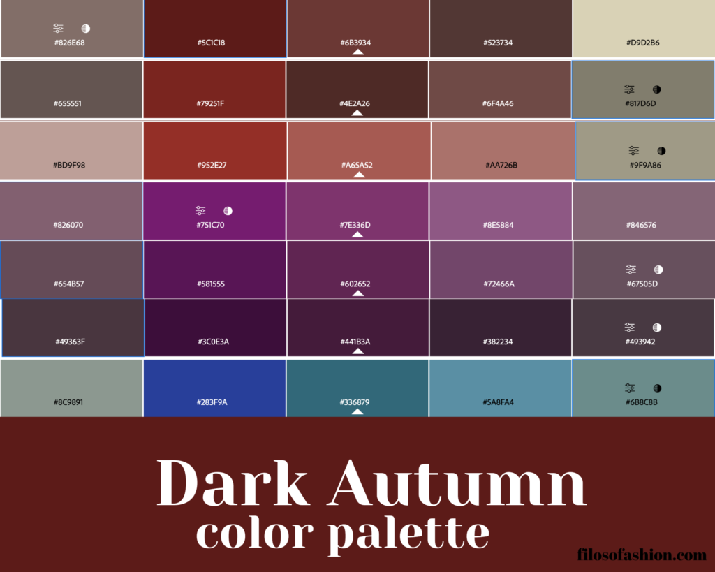 dark autumn color palette