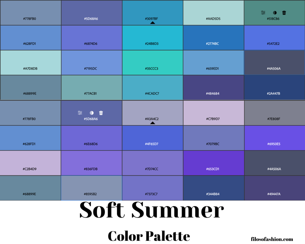 soft summer color palette