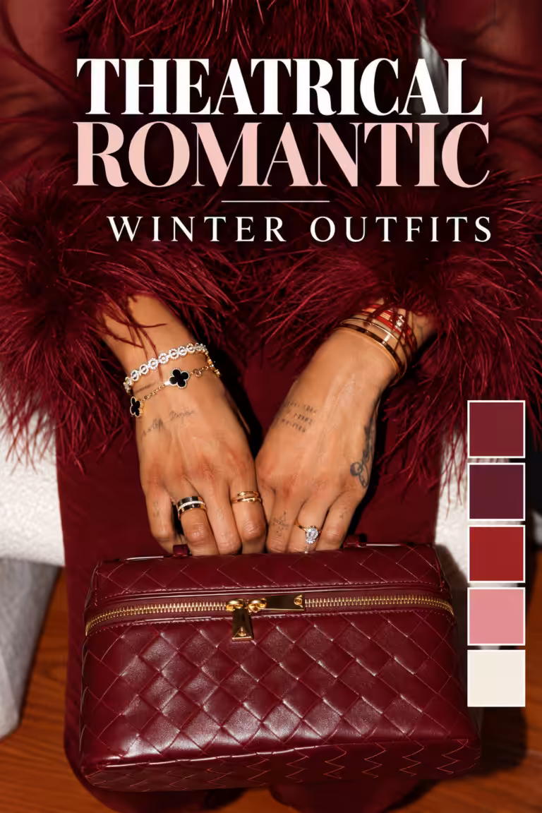 theatrical romantic body type winter outfits