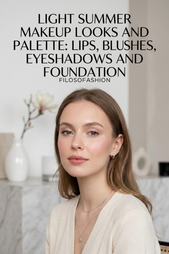 Woman with natural summer makeup look